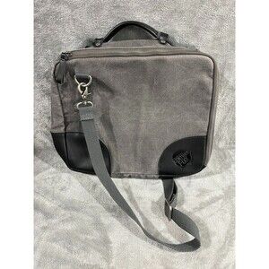 LODEN DAGER Grey Heavy Canvas Satchel Crossbody Zip Messenger Bag Customized
